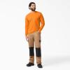 Dickies Men’s Big and Tall Long Sleeve Heavyweight Crew Neck(Orange)