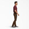 Dickies Men’s Skinny Straight Double Knee Work Pants(Timber Brown V1)