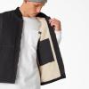 Dickies Men’s Stonewashed Duck High Pile Fleece Lined Vest(Stonewashed Black)