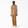 Dickies Men’s Stonewashed Duck High Pile Fleece Lined Vest(Stonewashed Brown Duck)