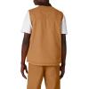 Dickies Men’s Stonewashed Duck High Pile Fleece Lined Vest(Stonewashed Brown Duck)