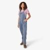 Dickies Women’s Double Front Bib Overalls(Light Stonewashed Denim)