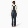 Dickies Women’s Double Front Bib Overalls(Rinsed Diesel Gray)