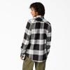 Dickies Women’s Plaid Flannel Long Sleeve Shirt(Black/Egret)