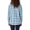 Dickies Women’s Plaid Flannel Long Sleeve Shirt(Blue Plaid)