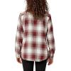 Dickies Women’s Plaid Flannel Long Sleeve Shirt(Brick Plaid)