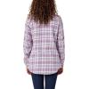 Dickies Women’s Plaid Flannel Long Sleeve Shirt(Green Plaid)