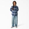 Dickies Women’s Plaid Flannel Long Sleeve Shirt(Naval Academy)