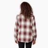 Dickies Women’s Plaid Flannel Long Sleeve Shirt(Red)