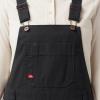 Dickies Women’s Relaxed Fit Bib Overall(Rinsed Black)