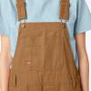 Dickies Women’s Relaxed Fit Bib Overall(Rinsed Brown Duck)