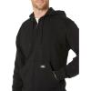 Dickies mens Big Tall Full Zip Fleece Hoodie(Black)