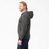 Dickies mens Big Tall Full Zip Fleece Hoodie(Dark Heather)