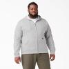 Dickies mens Big Tall Full Zip Fleece Hoodie(Heathered Gray)