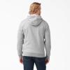 Dickies mens Big Tall Full Zip Fleece Hoodie(Heathered Gray)