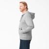 Dickies mens Big Tall Full Zip Fleece Hoodie(Heathered Gray)
