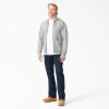 Dickies mens Big Tall Full Zip Fleece Hoodie(Heathered Gray)