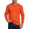 Dickies Men’s Big and Tall Long Sleeve Heavyweight Crew Neck(Bright Orange)
