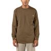 Dickies Men’s Big and Tall Long Sleeve Heavyweight Crew Neck(Brown Duck/Black Heather)