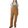 Dickies Women’s Relaxed Fit Bib Overall(Rinsed Brown Duck)