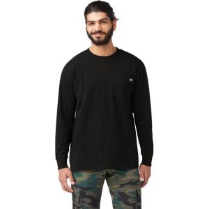 Dickies Men’s Big and Tall Long Sleeve Heavyweight Crew Neck(Black)
