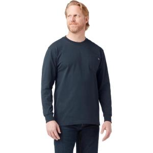 Dickies Men’s Big and Tall Long Sleeve Heavyweight Crew Neck(Dark Navy)