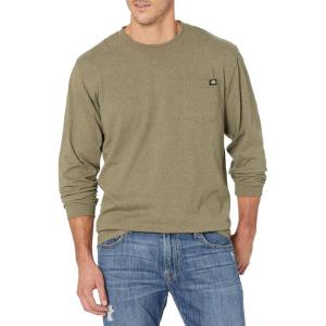 Dickies Men’s Big and Tall Long Sleeve Heavyweight Crew Neck(Green)