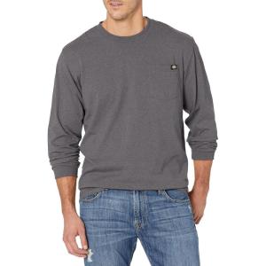 Dickies Men’s Big and Tall Long Sleeve Heavyweight Crew Neck(Grey)