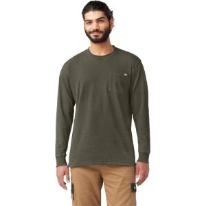 Dickies Men’s Big and Tall Long Sleeve Heavyweight Crew Neck(Moss Green)