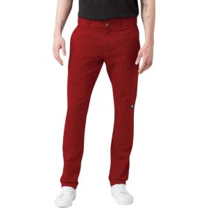 Dickies Men’s Skinny Straight Double Knee Work Pants(English Red V1)