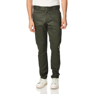 Dickies Men’s Skinny Straight Double Knee Work Pants(Olive Green V1)