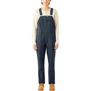 Dickies Women’s Double Front Bib Overalls(Rinsed Diesel Gray)