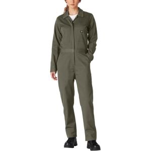 Dickies Women’s Long Sleeve Cotton Twill Coverall(Moss)