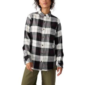Dickies Women’s Plaid Flannel Long Sleeve Shirt(Black/Egret)