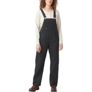 Dickies Women’s Relaxed Fit Bib Overall(Rinsed Black)