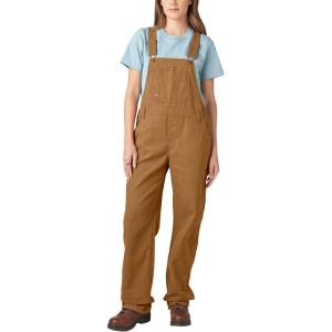 Dickies Women’s Relaxed Fit Bib Overall(Rinsed Brown Duck)
