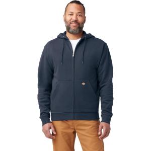 Dickies mens Big Tall Full Zip Fleece Hoodie(Dark Navy)
