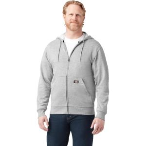 Dickies mens Big Tall Full Zip Fleece Hoodie(Heathered Gray)