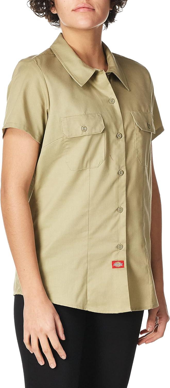 image:imageDickies Womens ShortSleeve Work ShirtKhaki