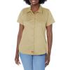 Dickies Womens Short-Sleeve Work Shirt(Khaki)