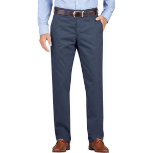 Dickies Men’s Flat Front Khaki Pant – Regular Taper Fit(Dark Navy)