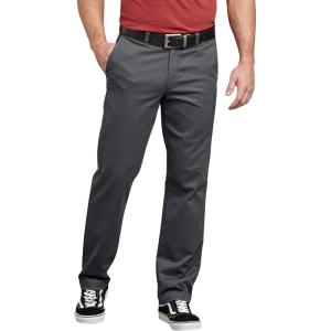 Dickies Men’s Flex Active Waist Washed Chino Pant – Slim Taper Fit(Rinsed Charcoal)