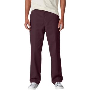 Dickies Men’s Skateboarding Regular Fit Twill Pants(Maroon V2)