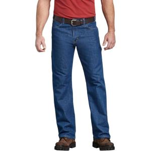 Dickies Men’s Relaxed Fit Five-pocket Flex Performance Carpenter Jean(Stonewashed V1)