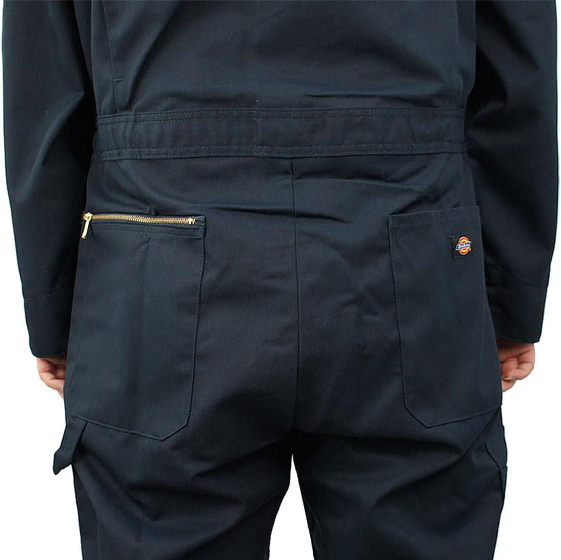 image:imageDickies Mens Deluxe Long Sleeve Coveralls 75 oz Twill Mechanic Jumpsuit with Zipper Front Industrial Uniform FitBlack V1