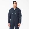 Dickies Men’s Deluxe Long Sleeve Coveralls – 7.5 oz Twill Mechanic Jumpsuit with Zipper Front Industrial Uniform Fit(Dark Navy)