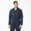 Dickies Men’s Deluxe Long Sleeve Coveralls – 7.5 oz Twill Mechanic Jumpsuit with Zipper Front Industrial Uniform Fit(Dark Navy V1)