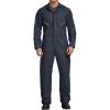 Dickies Men’s Deluxe Long Sleeve Coveralls – 7.5 oz Twill Mechanic Jumpsuit with Zipper Front Industrial Uniform Fit(Dark Navy)