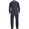 Dickies Men’s Deluxe Long Sleeve Coveralls – 7.5 oz Twill Mechanic Jumpsuit with Zipper Front Industrial Uniform Fit(Dark Navy V1)