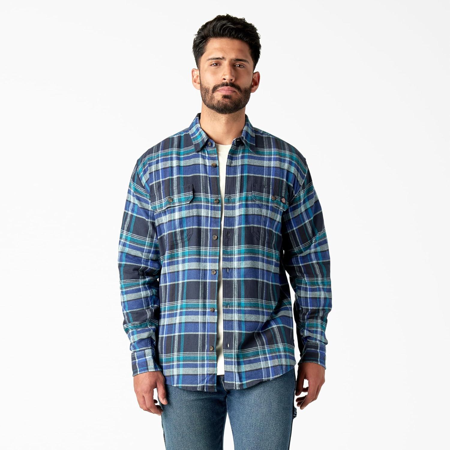 image:imageDickies Mens LS Flex Flannel ShirtBlue